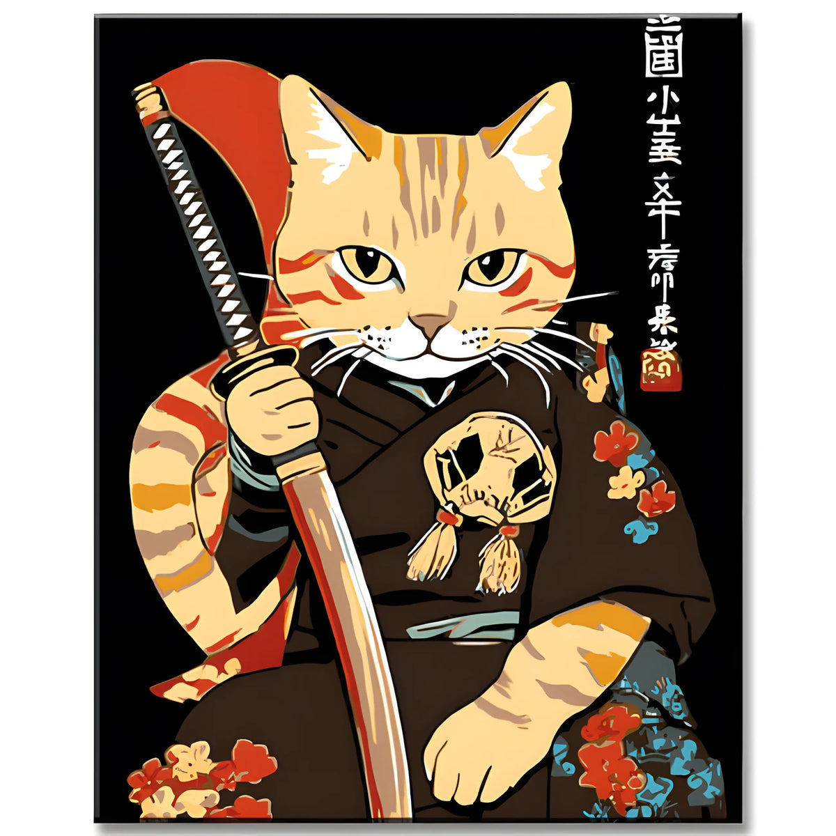 Painting by Numbers Asia Art Cats Samurai
