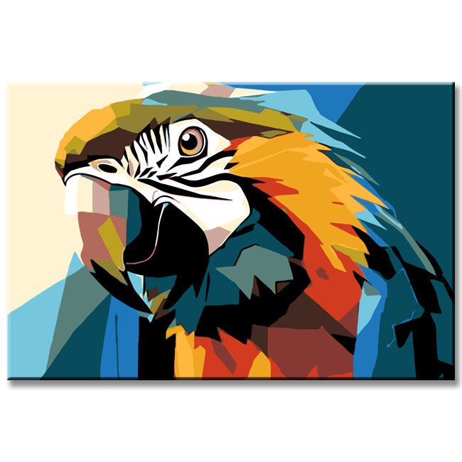 Malen nach Zahlen Polyon Art Papagei