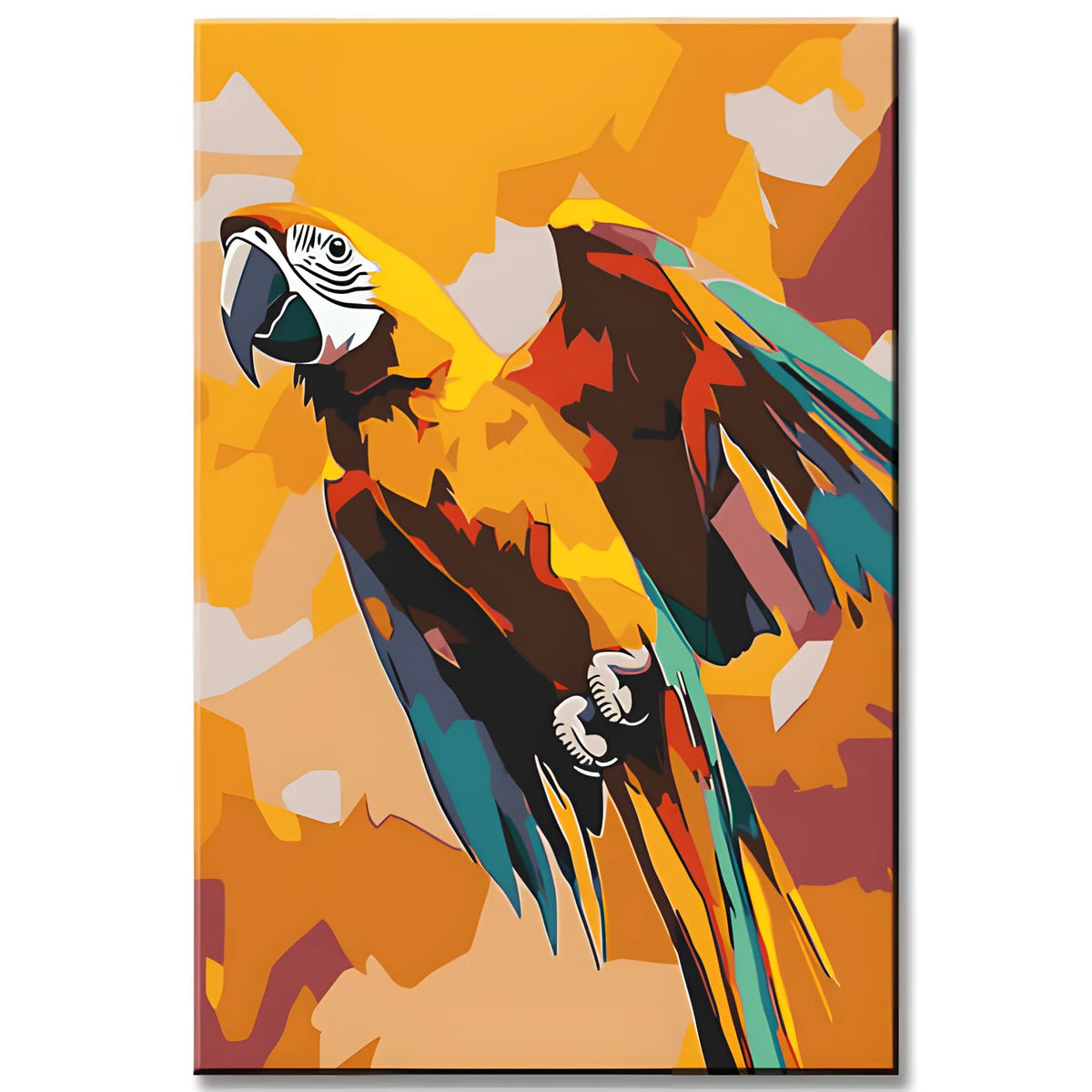 Malen nach Zahlen Fliegender Papagei Polygon Art Versand from DE