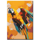 Malen nach Zahlen Fliegender Papagei Polygon Art Versand from DE
