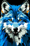 Malen nach Zahlen Blauer Fuchs Tier Kunst 2-teilig
