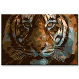 Malen nach Zahlen Polygon Art Tiger