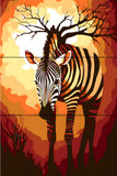 Malen nach Zahlen Grafik Tier Kunst Zebra 3-part Versand from DE