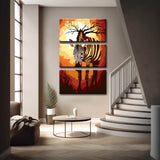 Malen nach Zahlen Grafik Tier Kunst Zebra 3-teilig