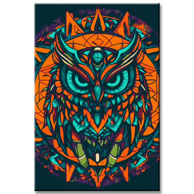 Malen nach Zahlen Tier Eule Kunstwerk