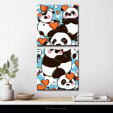 Malen nach Zahlen Panda Liebe 2-part Versand aus DE