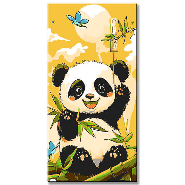 Malen nach Zahlen Bambus Panda