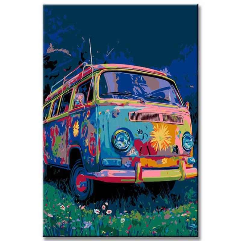 Painting by Numbers Retro Van VW Bulli Shipping from DE