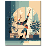 Malen nach Zahlen Kopfstand Yoga Kunst Versand from DE