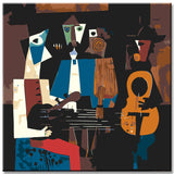 Malen nach Zahlen Kunst 3 Musiker