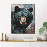 Malen nach Zahlen Schwarzer Bär I