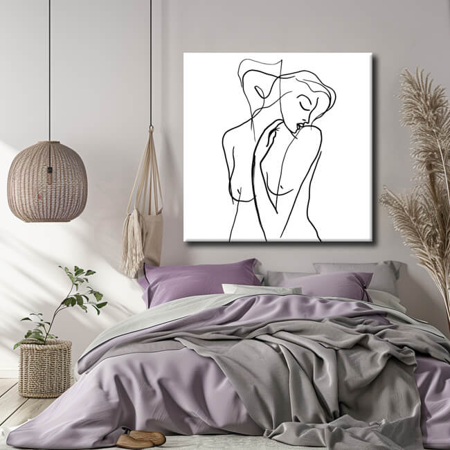 Malen nach Zahlen Minimalismus Strichkunst Frau II