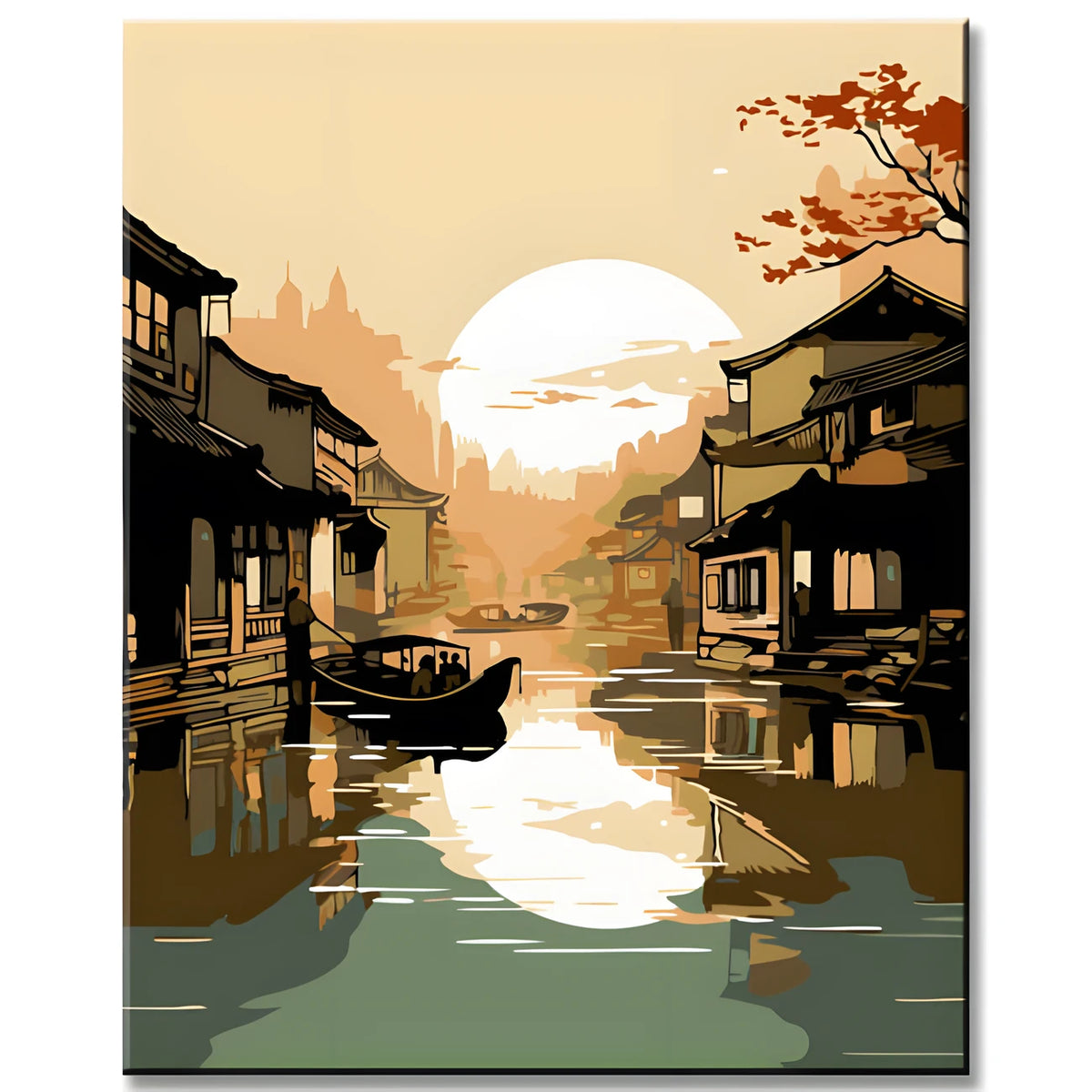 Wuzhen Wasserstadt - Malen nach Zahlen