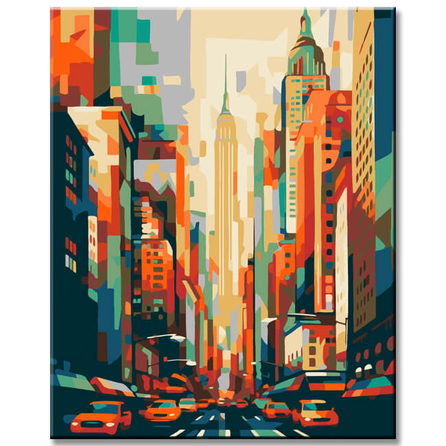 New York Cubismus - Malen nach Zahlen