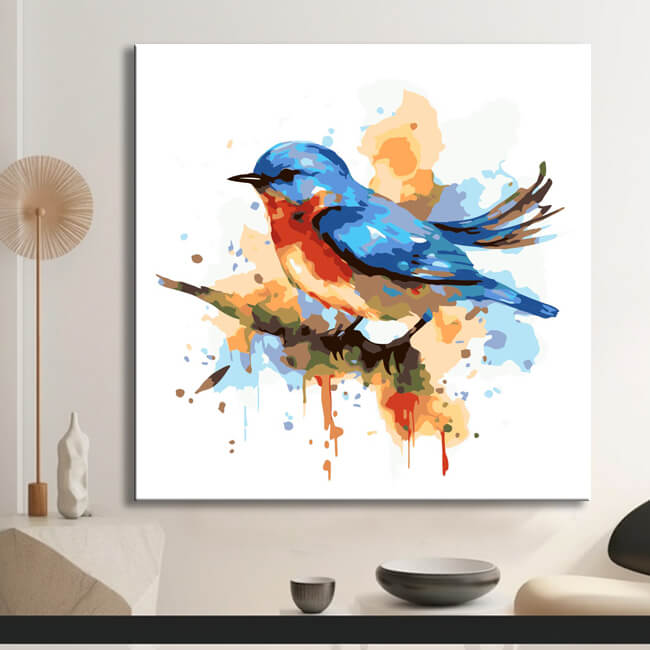 Aquarellvogel - Malen nach Zahlen