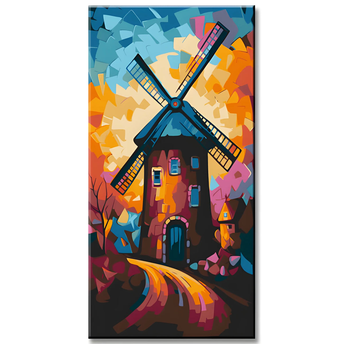 Malen nach Zahlen: Farbige WindmühlenKunst II