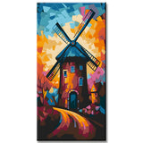 Malen nach Zahlen: Farbige WindmühlenKunst II