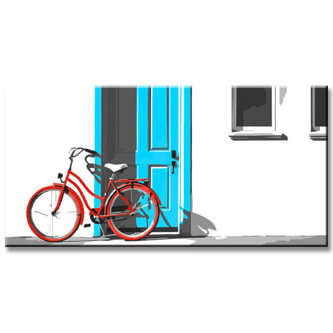 Buntes Fahrrad - Malen nach Zahlen