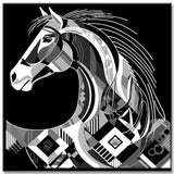 Elegante Schwarz-Weiß-Grafik - Malen nach Zahlen