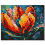 Farbiger Tulpenkelch Malen nach Zahlen