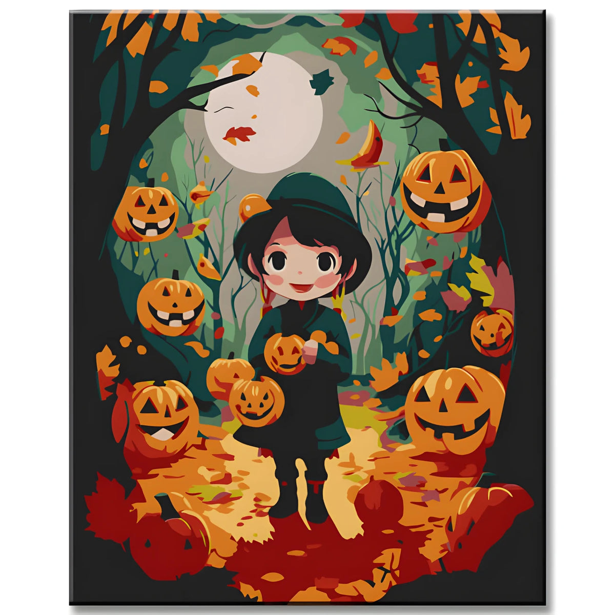 Malen nach Zahlen für Kinder Halloween Nacht