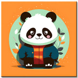 Flacher chinesischer Trend-Panda - Malen nach Zahlen