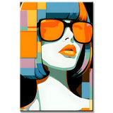 Frau mit Sonnenbrille - Malen nach Zahlen