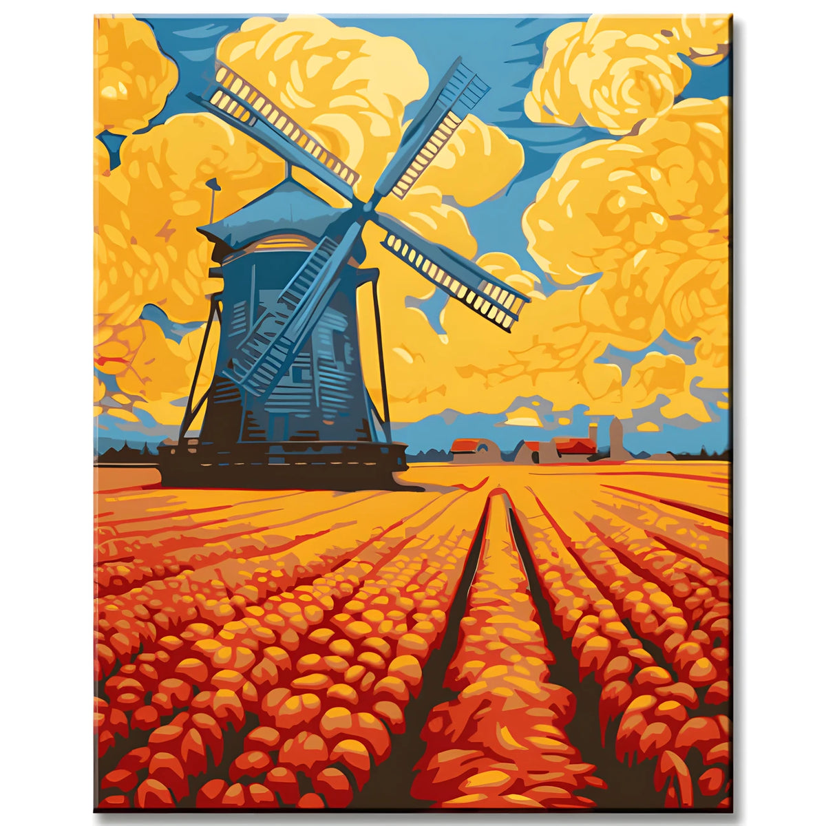 Malen nach Zahlen Blumenfeld Niederlande
