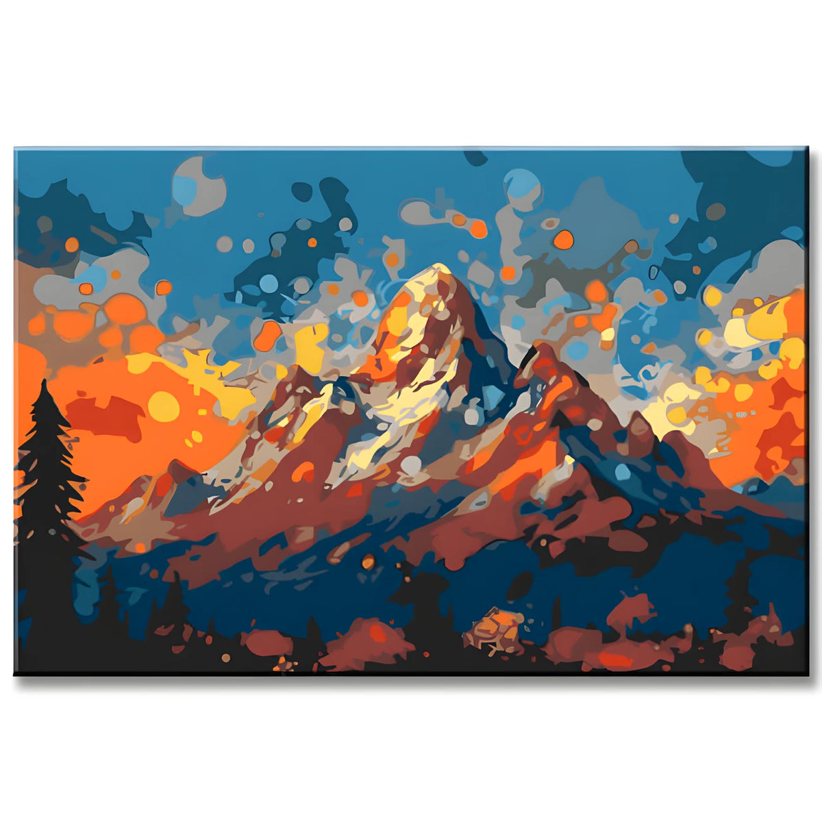 Painting by Numbers Mountains at Sunset