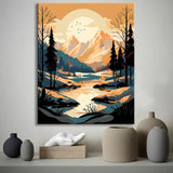 Malen nach Zahlen Landschaft - Wildnis im Schnee