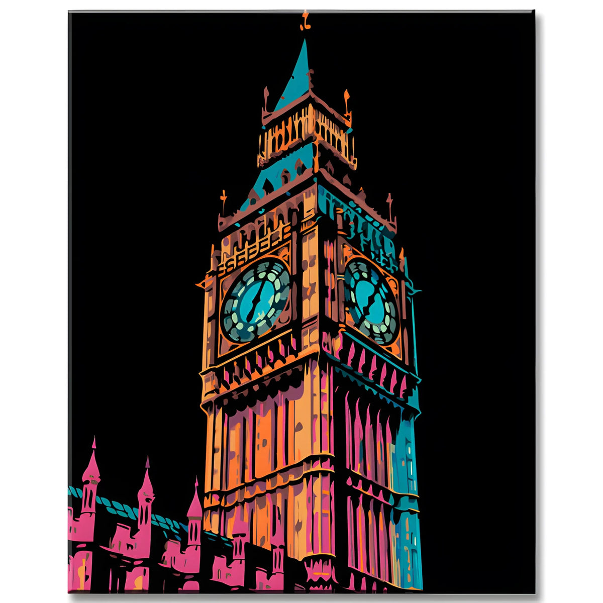 Faszinierendes Big Ben Malen nach Zahlen