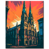 Bunte Kirche Malen nach Zahlen