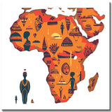 Afrika Karte - Malen nach Zahlen