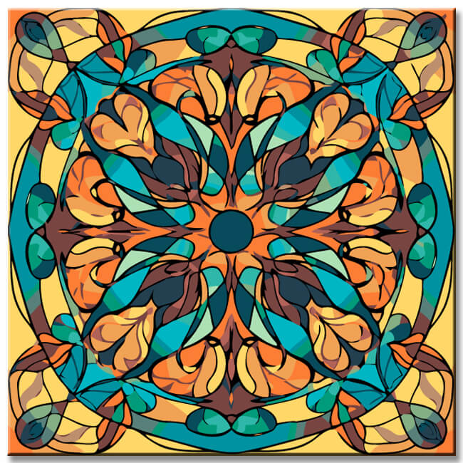 Malen nach Zahlen Kaleidosokop Jugenstil Malerei