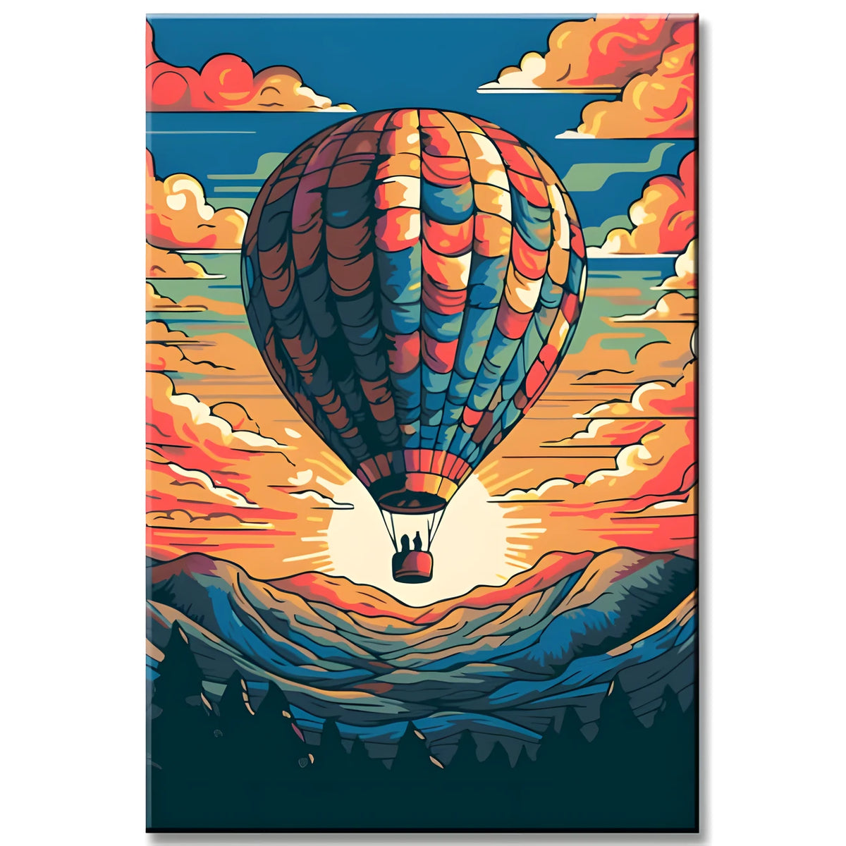 Paint by Numbers Illustration Hot Air Balloon