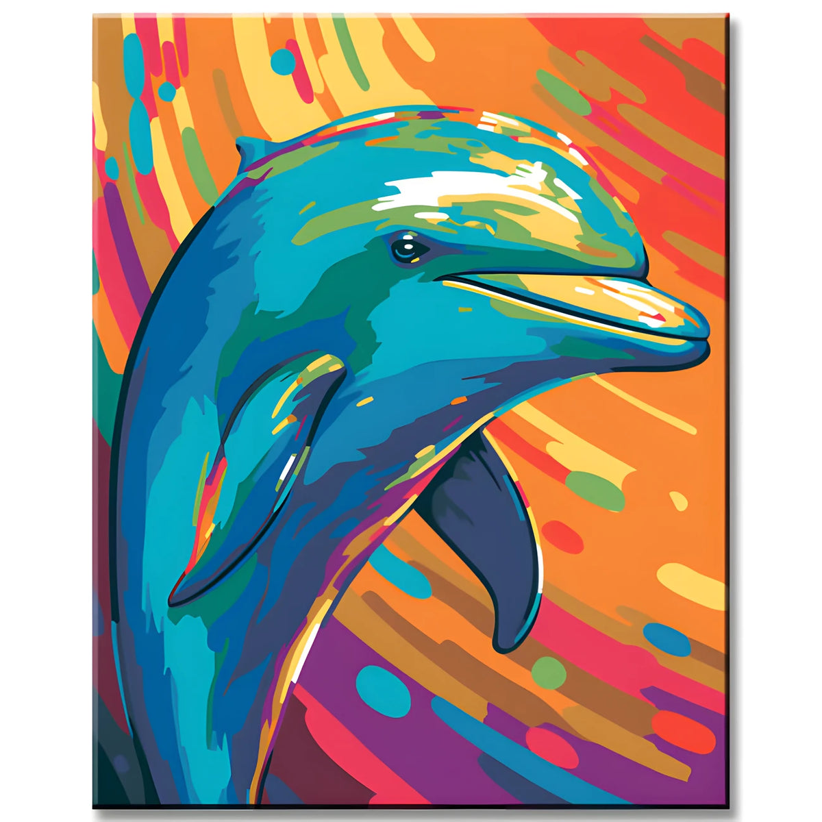 Delfin Malen nach Zahlen - Pop Art
