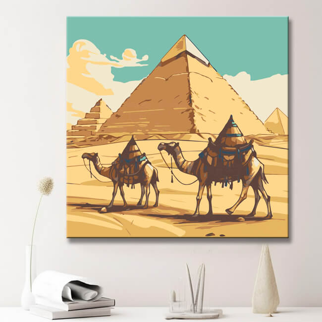 Pyramiden in Gizeh - Malen nach Zahlen