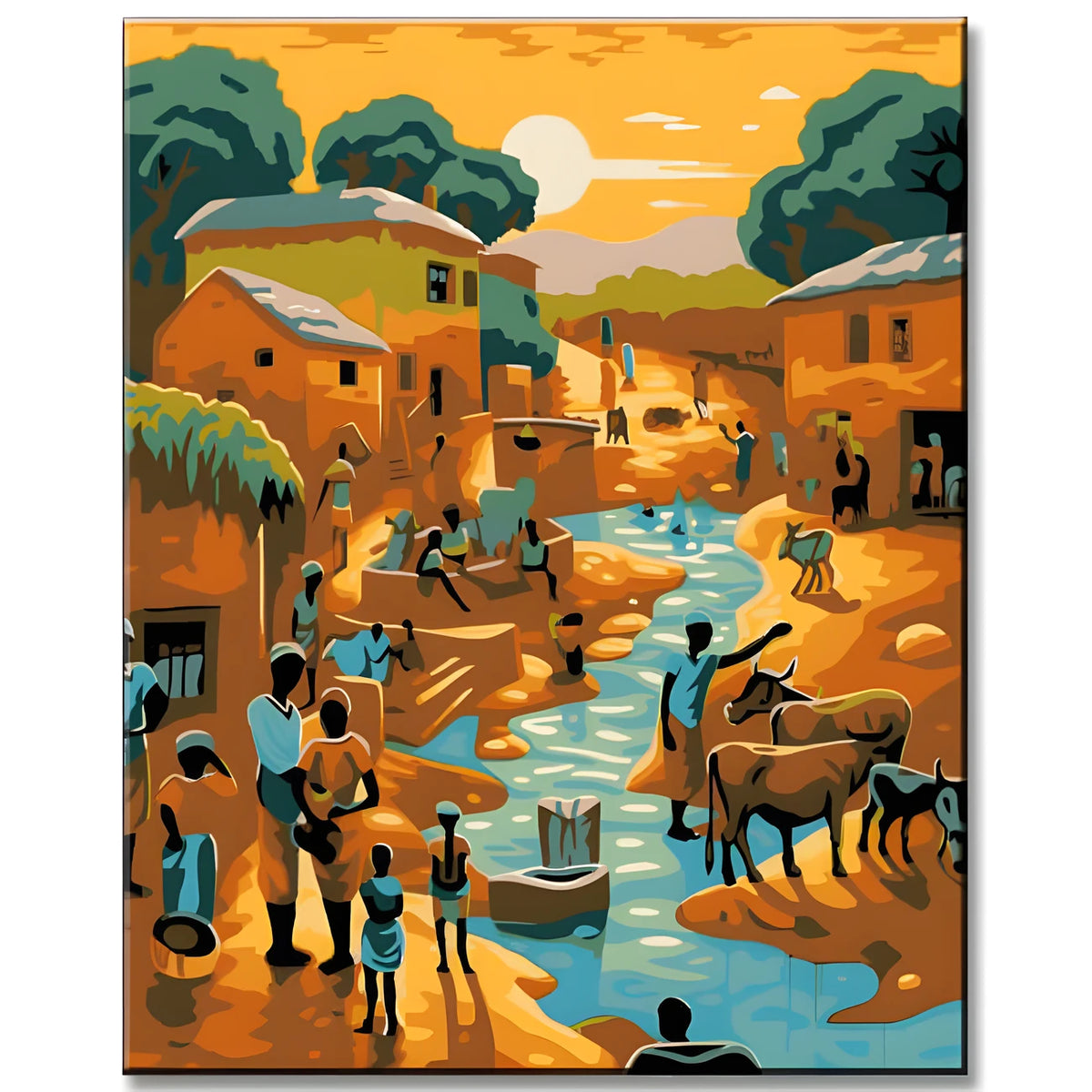 Afrikanische Tradition - Malen nach Zahlen Poster