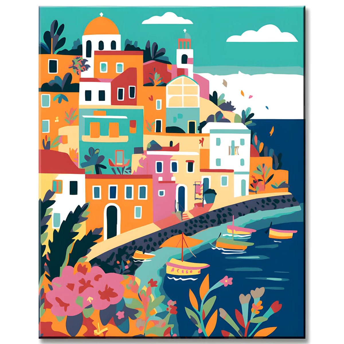 Malen nach Zahlen Illustration Ischia
