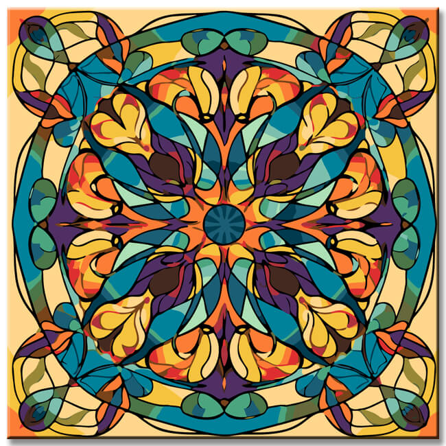 Malen nach Zahlen Illustration Mosaikmalerei