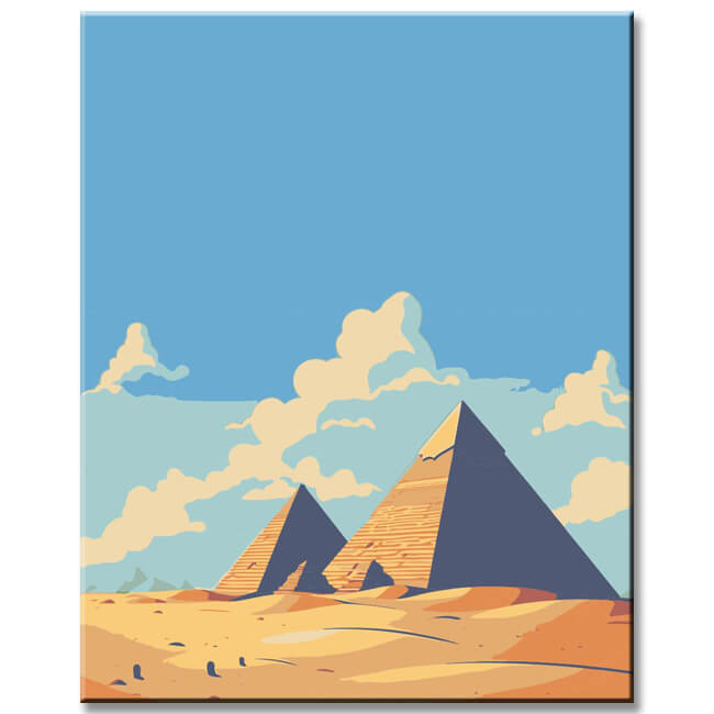 Pyramiden von Gizeh - Malen nach Zahlen