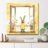 Kleiner Hase am Fenster - Malen nach Zahlen