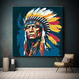 Indianer Amerika Malen nach Zahlen