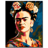 Weiße Rosen Frida Kahlo Malen nach Zahlen