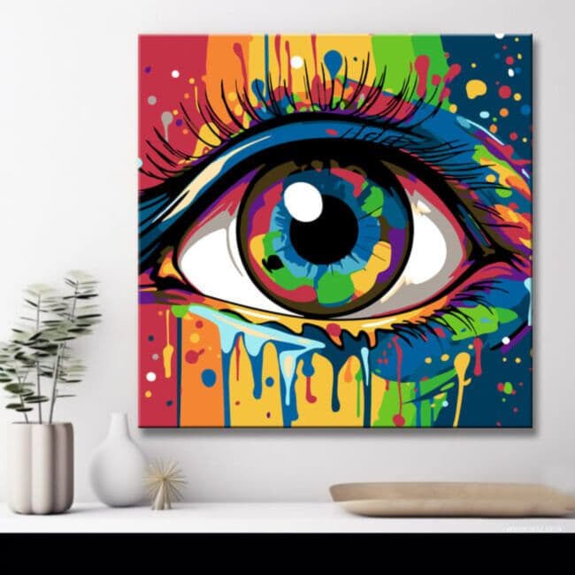 Buntes Auge Malen nach Zahlen