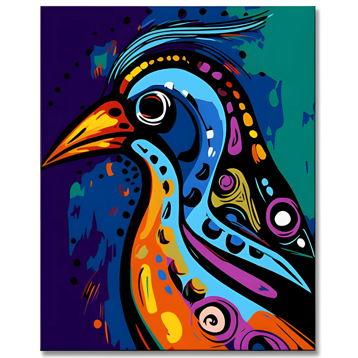 Painting by Numbers - Bird in Picasso Style