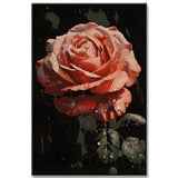 Regenbefeuchtete Rosen - Fotokunst- Malen nach Zahlen