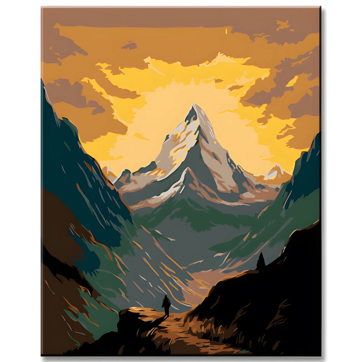 Beautiful Himalaya Sunrise - Paint by Numbers
