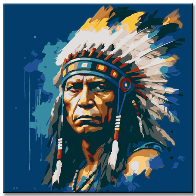 Indianische Eleganz - Malen nach Zahlen