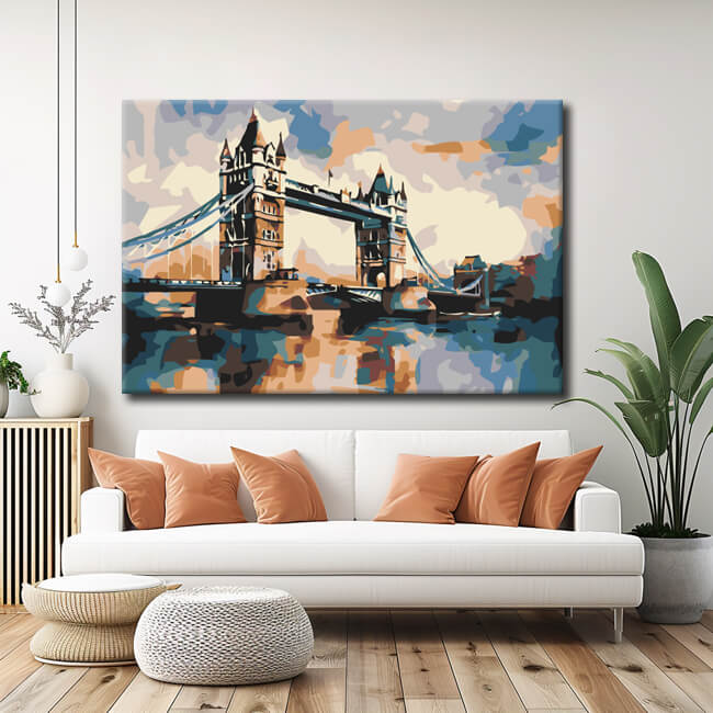 Malen nach Zahlen Tower Bridge London Malerei